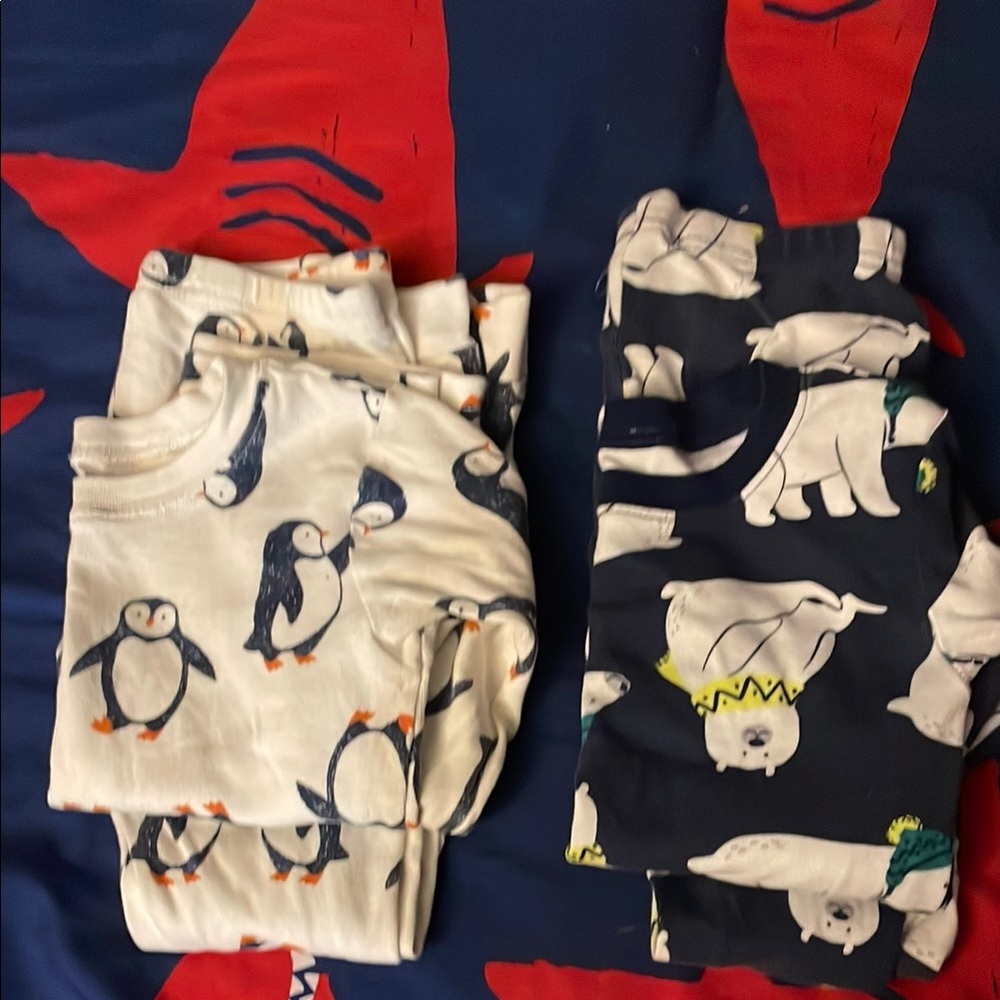 Kids Pajamas with Penguin and Polar Bear Prints